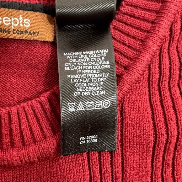 METRO CONCEPTS A Claiborne Company Men’s Burgundy Red Sweater, XL - Picture 6 of 6